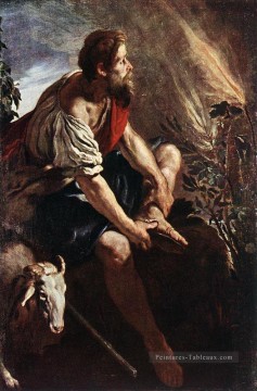  Mois Peintre - Moïse devant le buisson ardent Figures baroques Domenico Fetti